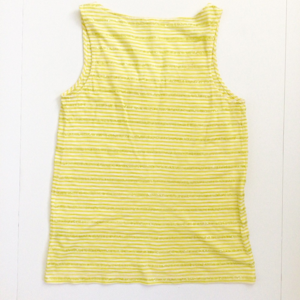 J Crew Striped Sequin Accent Tank Top Size Medium - Picture 2 of 8